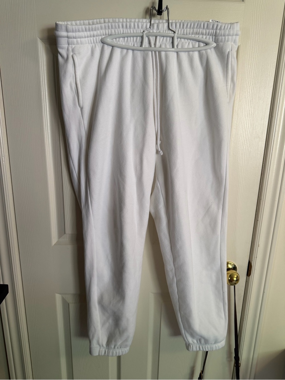 TNA White Fleece Cozy Joggers